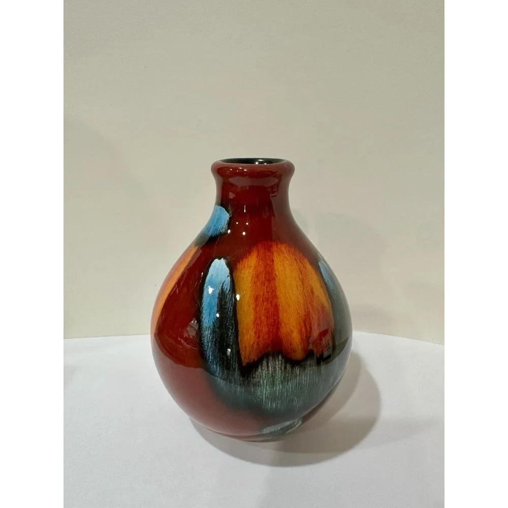 Poole Pottery Volcano Living Glaze Squat Bud Vase 5